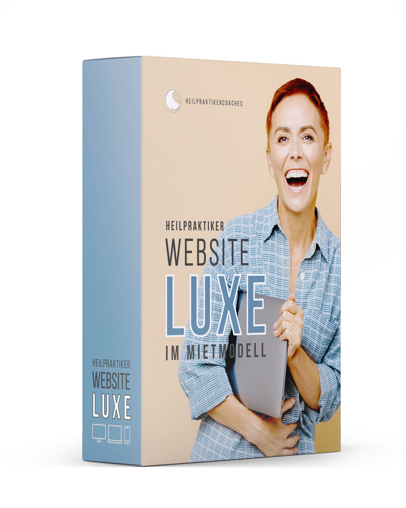 Boxgrafik des Angebots Website Coaching Luxe für Heilpraktiker