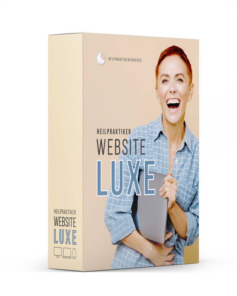 Boxgrafik des Angebots Website Coaching Luxe für Heilpraktiker