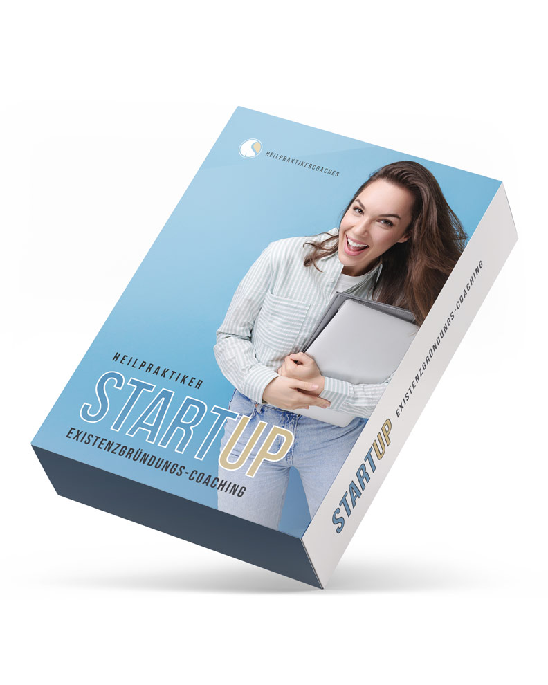 Produktbox „Startup“ – Existenzgründungs-Coaching für Heilpraktiker mit motivierter Gründerin