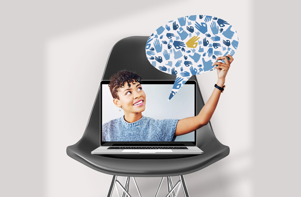 Visualisierung von Positionierung und Zielgruppenanalyse: Heilpraktikerin reflektiert ihre Zielgruppe und Außendarstellung im digitalen Beratungskontext