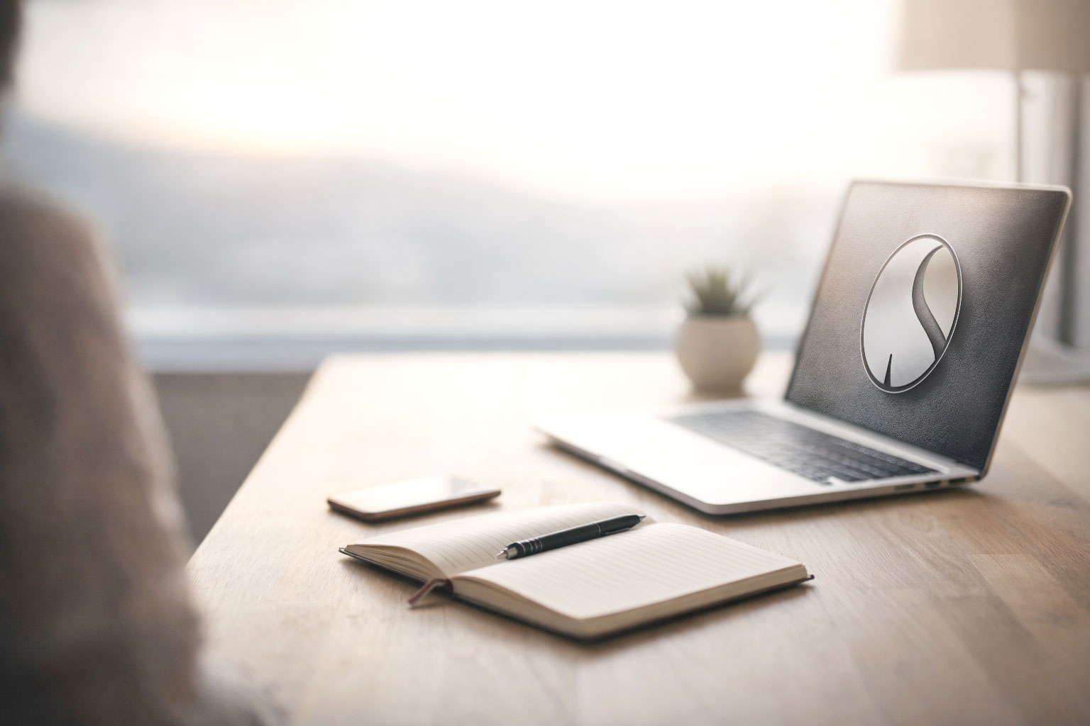 Schreibtisch mit Laptop als Symbol für den Relaunch der HeilpraktikerCoaches Website